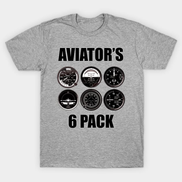 Aviator's 6 pack T-Shirt by Caravele